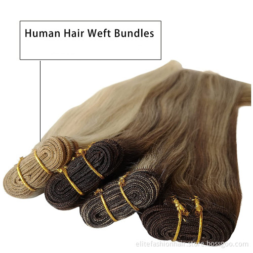 Wholesale Hair Weft bundles 12-30 inch 100g virgin European human Hair Weft Extensions double drawn Human Hair weft Extensions